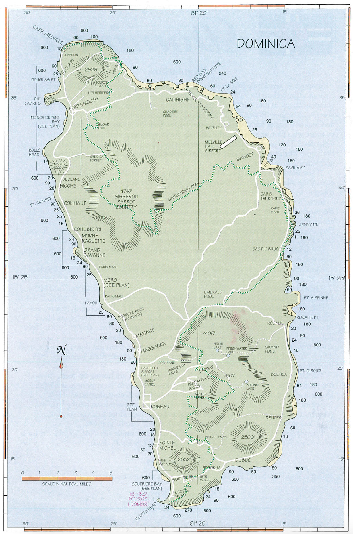 Map of Dominica