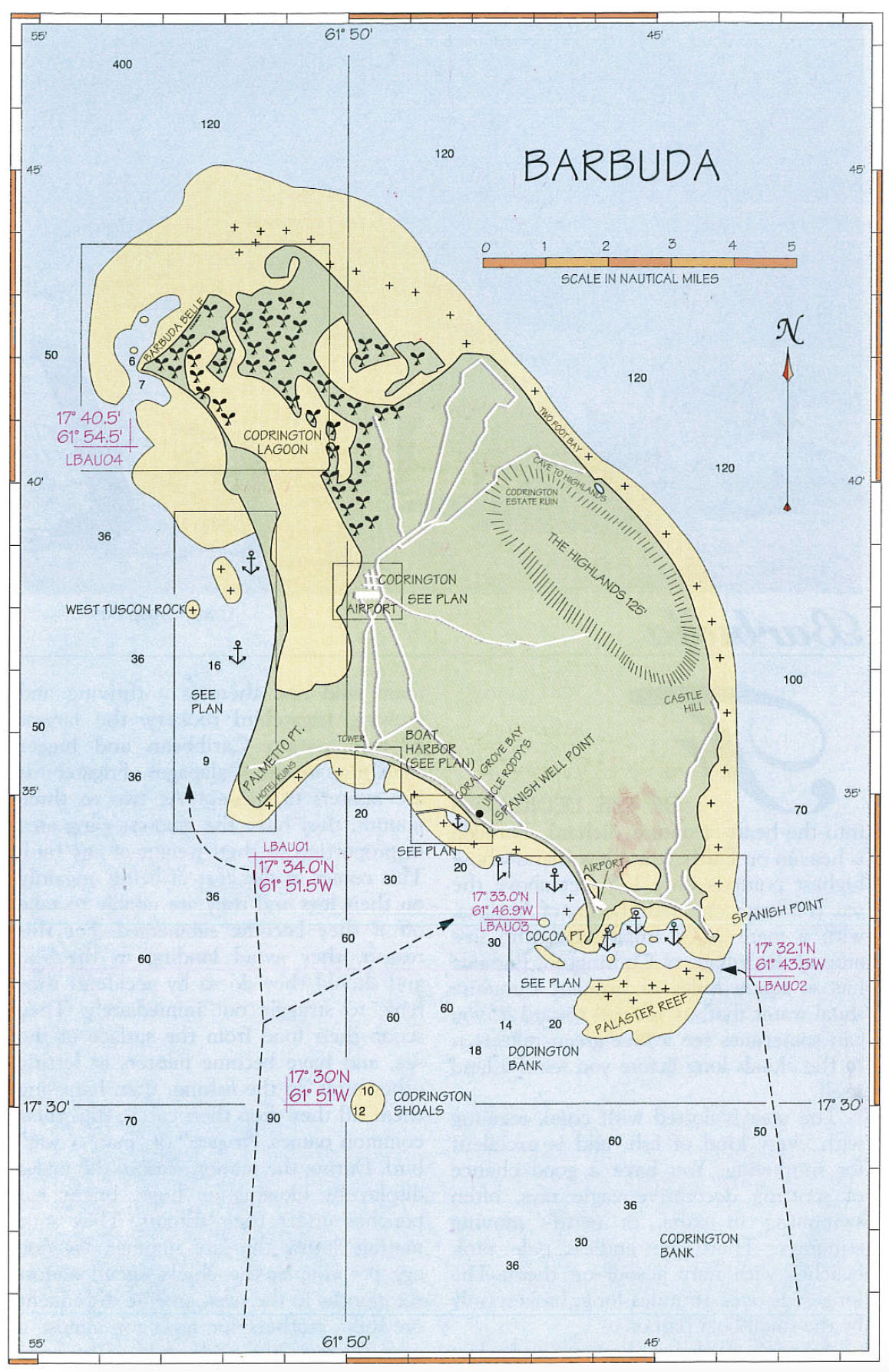 Sailing Map Barbuda 