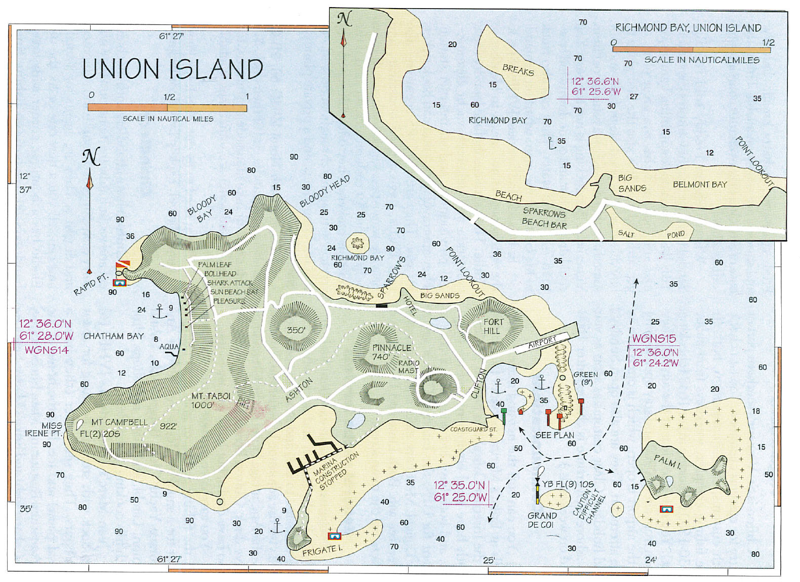 Union Island Map