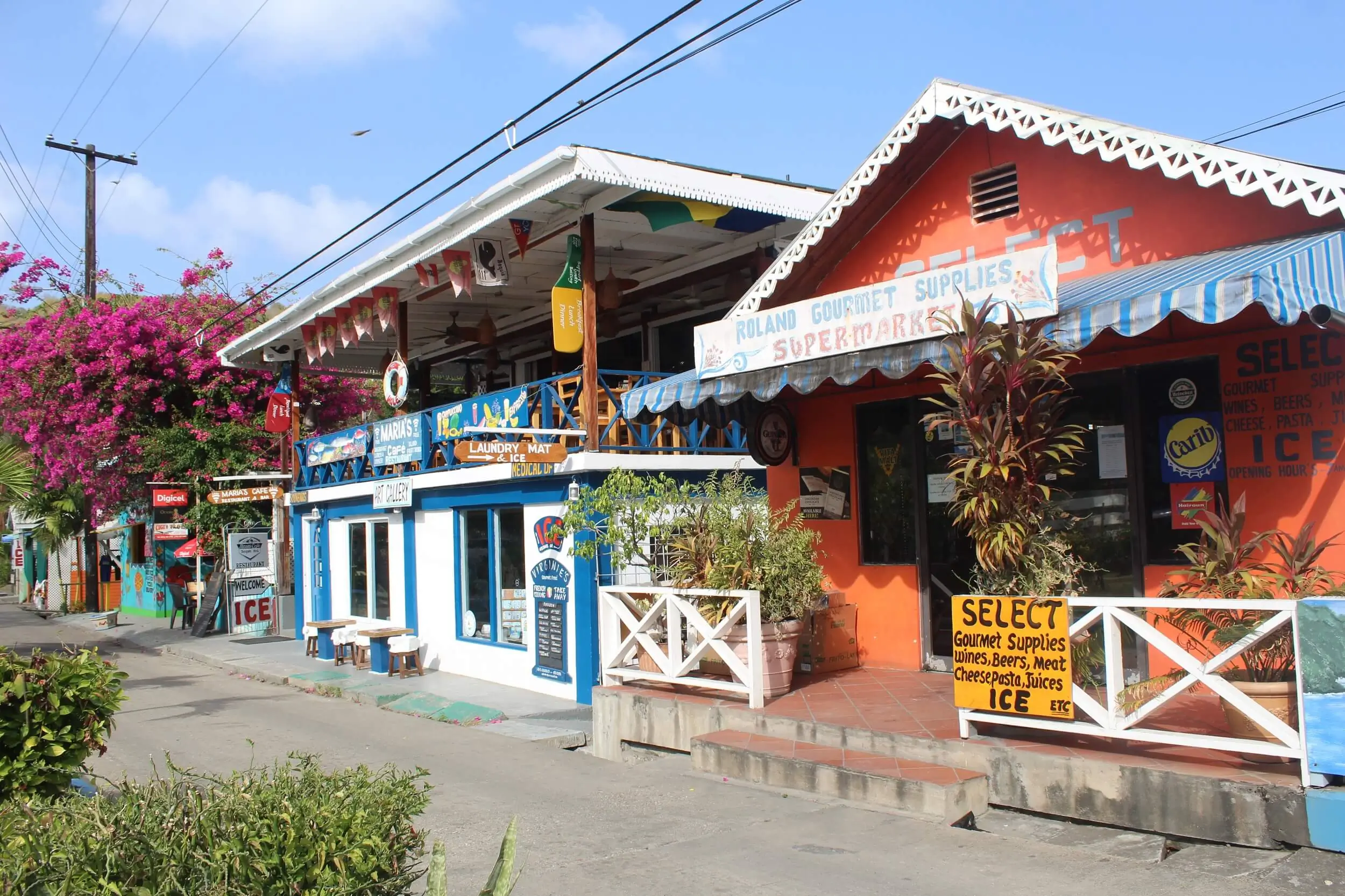 Town view of Port Elizabeth, Bequia